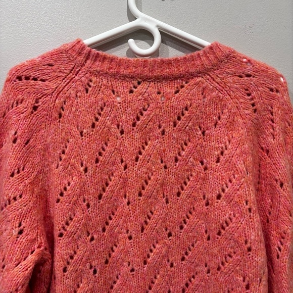J.Crew Open Knit Pointelle Balloon Sleeve Wool Blend Sweater Women’s Size XL - Picture 9 of 13